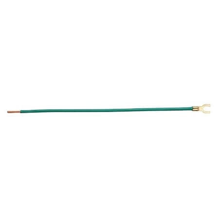 Pigtail Connector, Pigtail, Green, Pk25