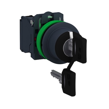 SelectorSwitch,Keyed,3Pos,30mm,Black