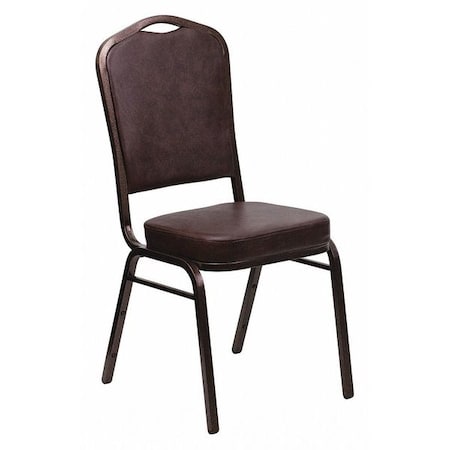 Hercules Banquet Chair, Brown Back, 17-1/4 in W 20-1/4" L 38" H, Vinyl Seat