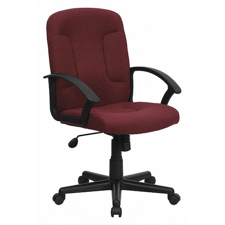Contemporary Chair Fixed Arms, 17-1/4" to 21-1/4" Height, Fabric, Burgundy