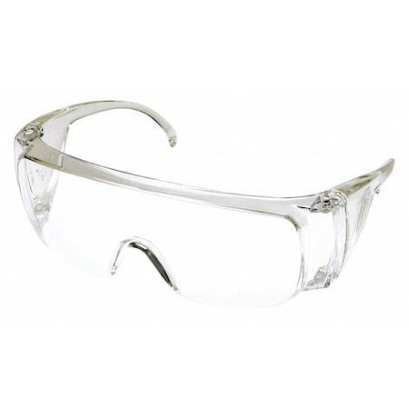 98, Safety Glasses, Uncoated, Clear Lens, Clear Frame, Frameless
