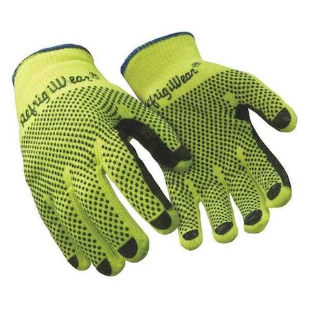 Hi-Vis Cold Protection Gloves, Acrylic Loop Terry Palm, Lime, L