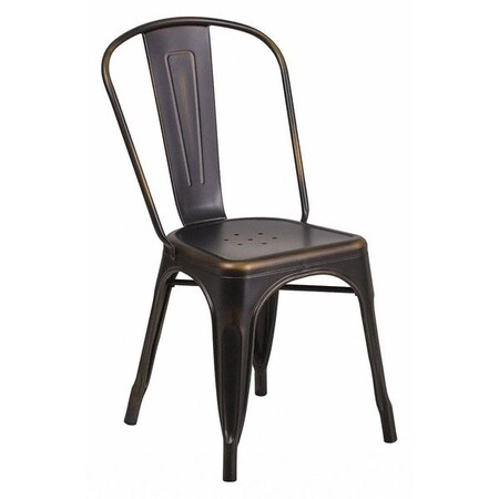 Contemporary Stackable Chair, 17-3/4 in W 20" L 33-1/2" H