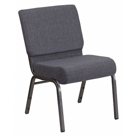Hercules Church Chair, Gray Back, 21-1/4 in W 25" L 33" H, Fabric Seat
