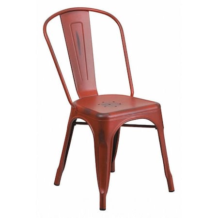 Contemporary Stackable Chair, 17-3/4 in W 20" L 33-1/2" H