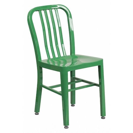 Gael Commercial Grade Green Metal Indoor-Outdoor Chair