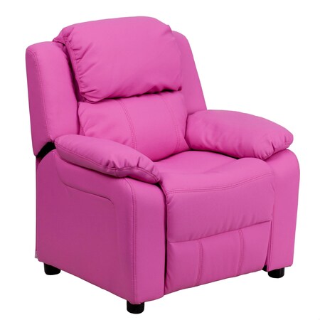 Kids Recliner, 26" to 39" x 28", Upholstery Color: Pink