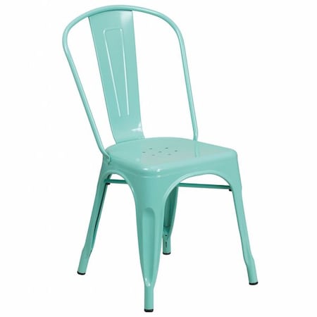 Contemporary Stackable Chair, 17-3/4 in W 20" L 33-1/2" H