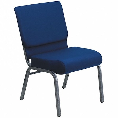 Hercules Church Chair, Blue Back, 21-1/4 in W 25" L 33" H, Fabric Seat
