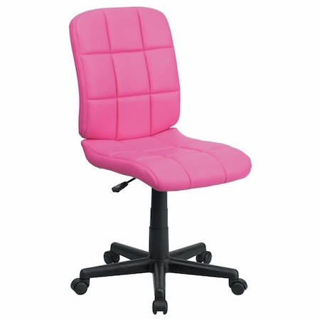 Vinyl Contemporary Chair, 16-3/4" to 21-3/4, Pink