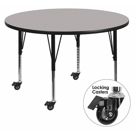 Round Activity Table, Laminate, Grey