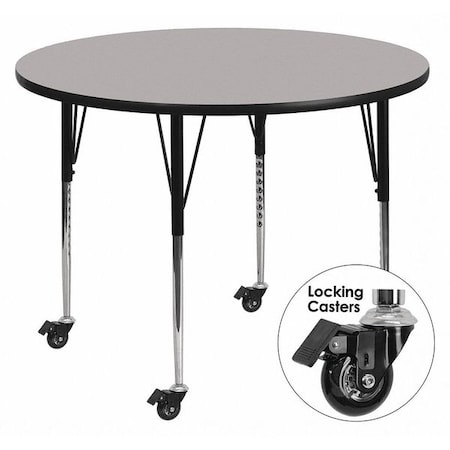 Round Activity Table, Laminate, Grey