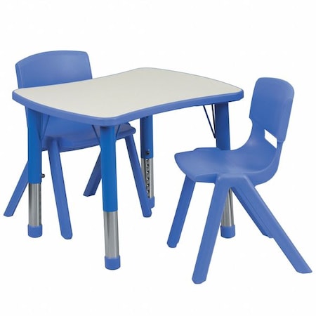 Rectangle Activity Table, Plastic, Steel, Grey