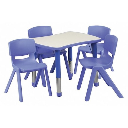 Rectangle Activity Table, 21.875 W, 26.625 L, 23.5 H, Plastic, Steel, Grey