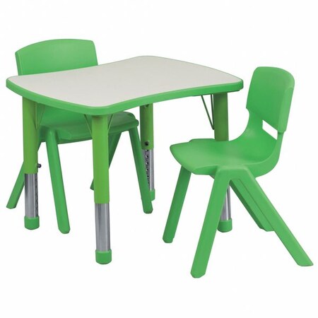 Rectangle Activity Table, 21.875 W, 26.625 L, 23.5 H, Plastic, Steel, Grey