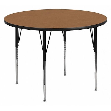 Round Activity Table, Laminate, Wood Grain