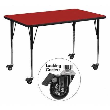 Rectangle Activity Table, Laminate, Red