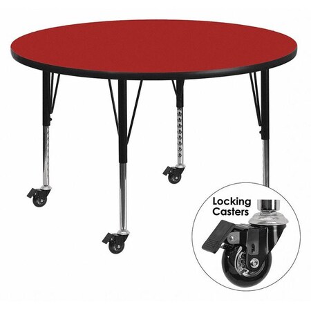 Round Activity Table, Laminate, Red