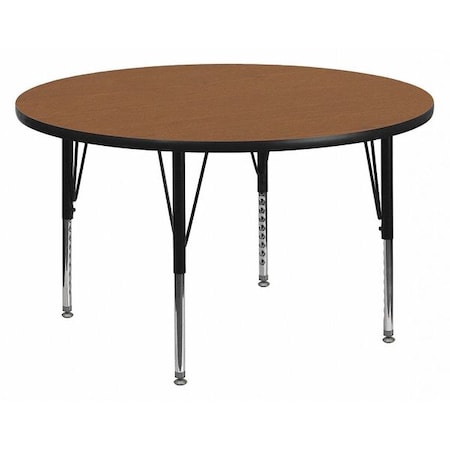 Round Activity Table, Laminate, Wood Grain