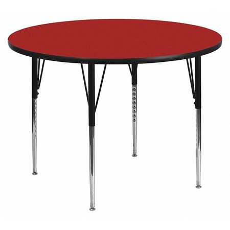 Round Activity Table, Laminate, Red