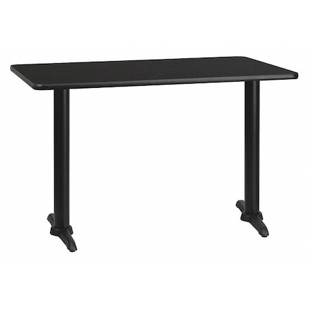 Rectangle Laminate Table Top, 30" W, 48" L, 31.125" H, Laminate Top, Wood Grain