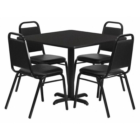 Square Laminate Table, Laminate Top, Wood Grain