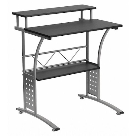 Computer Desk Clifton Computer Desk,Black, 23-1/2" D X 33-1/8" H, 27-7/8" W X Laminate, Black