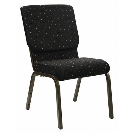 Dot Fabric Church Chair,Black