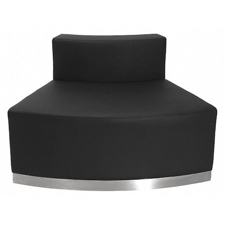 Hercules Alon Convex Chair, Black Back, 41-1/2 in W 25-1/4" L 27" H, No Arms, Leather Seat