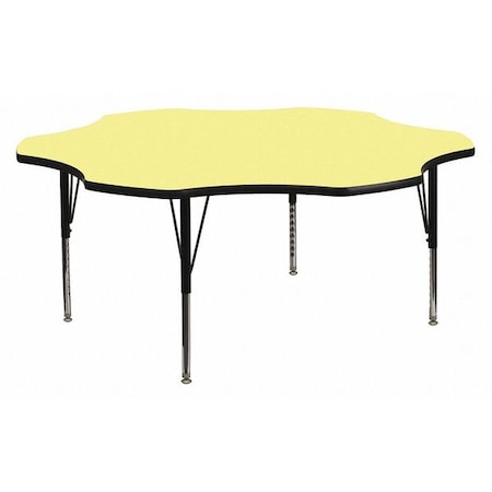 Flower Activity Table, Laminate, Yellow
