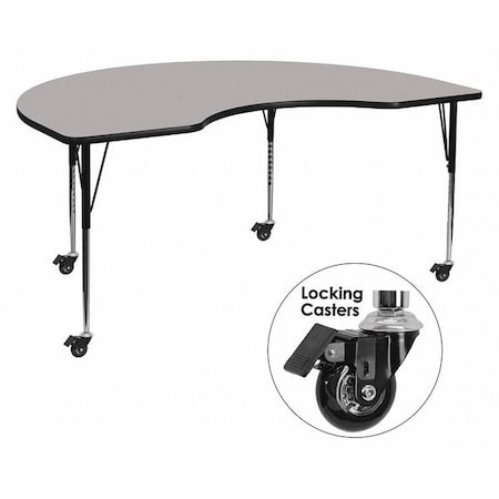Kidney Activity Table, Laminate, Grey