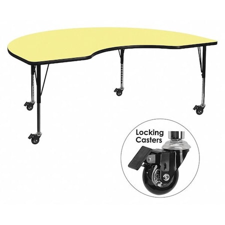 Kidney Activity Table, Laminate, Yellow