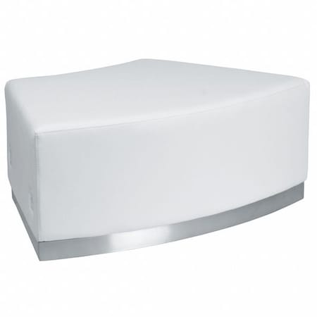 Hercules Alon Convex Chair, White Back, 41-1/2 in W 25-1/4" L 16" H, Leather Seat