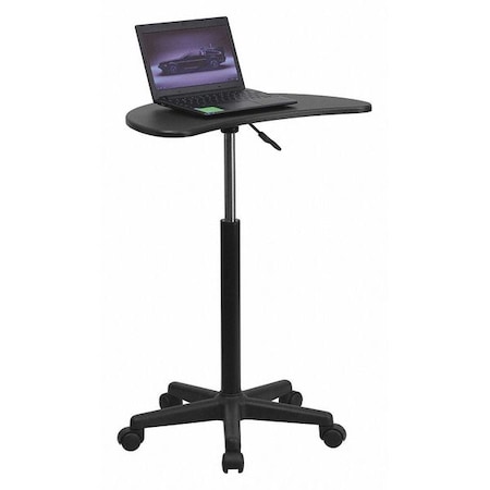 Computer Desk Laptop Desk,Black, 13" D X 27-1/2" to 37-1/2" H, 25" W X Laminate, Black