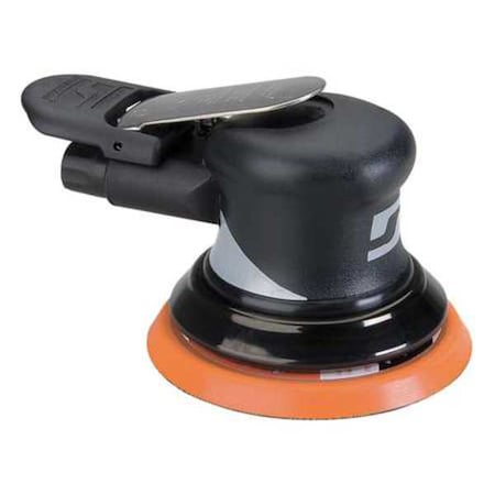 Air Orbital Sander, 5 in Disc Dia, Palm
