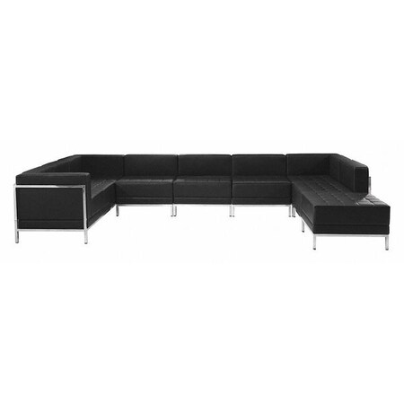 Living Room Set, 79" to 84-1/2" x 27-1/4", Upholstery Color: Black