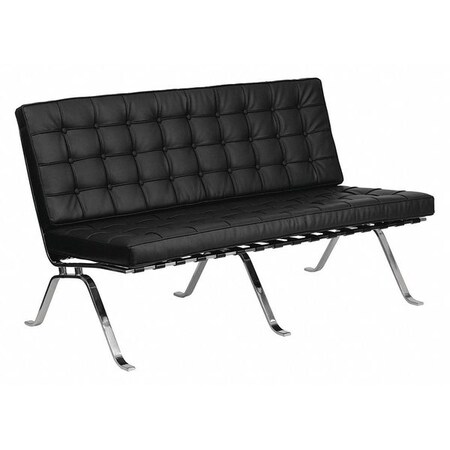 Loveseat, 32" x 35", Upholstery Color: Black