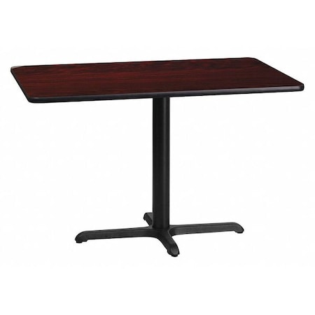 Rectangle Laminate Table, 24" W, 42" L, 31.125" H, Laminate Top, Wood Grain