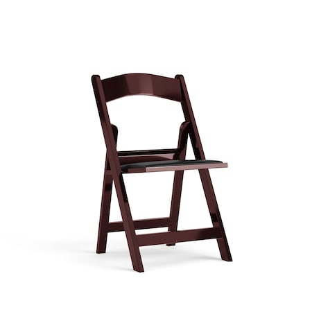 Resin Folding Chair,Mahogany