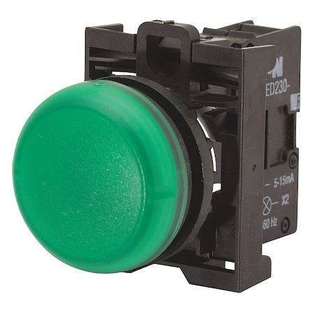 Indicating Light, Green, 22mm, LED