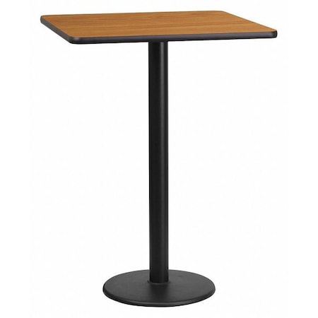 Square Natural Laminate Table, Laminate Top, Wood Grain