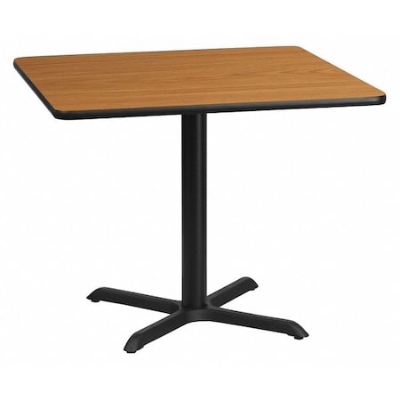 Square Natural Laminate Table, Laminate Top, Wood Grain