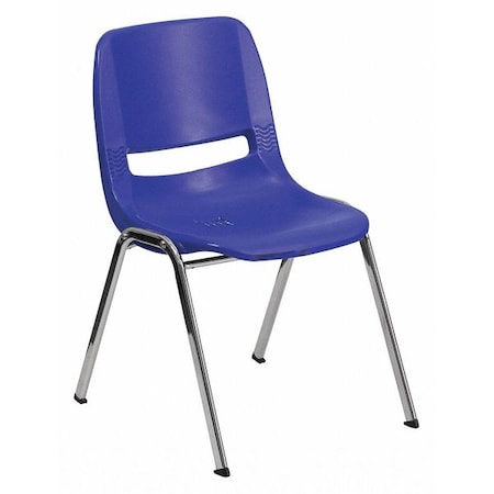 Stack Chair,Plastic,Navy,18" H