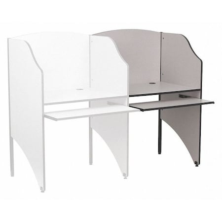 Add-On Study Carrel,Nebule Grey