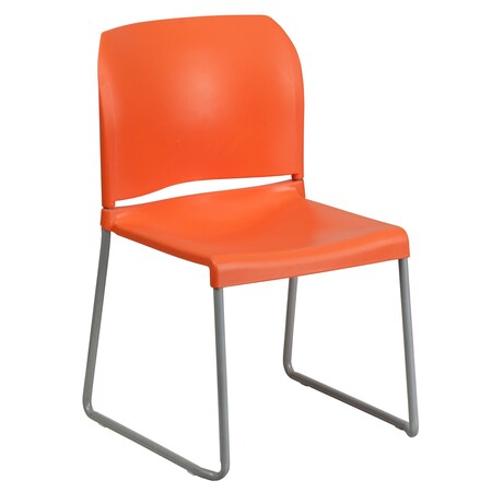 Sled Stack Chair,Plastic,Full Back,OR