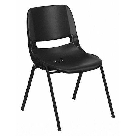 Stack Chair,Plastic,Black,32" H
