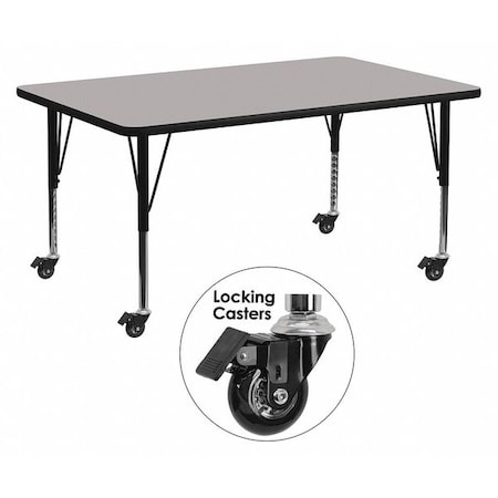 Rectangle Activity Table, Laminate, Grey