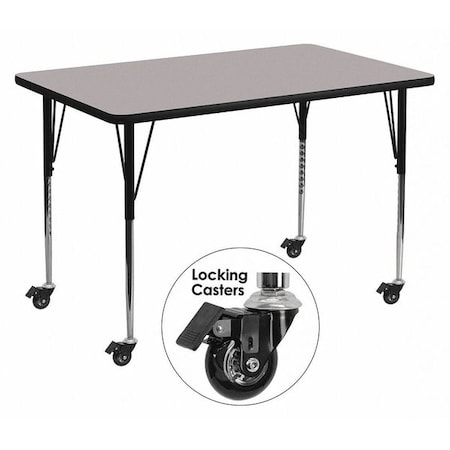 Rectangle Activity Table, Laminate, Grey