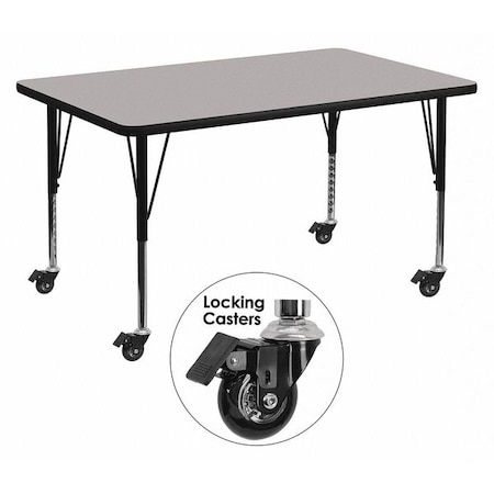 Rectangle Activity Table, Laminate, Grey