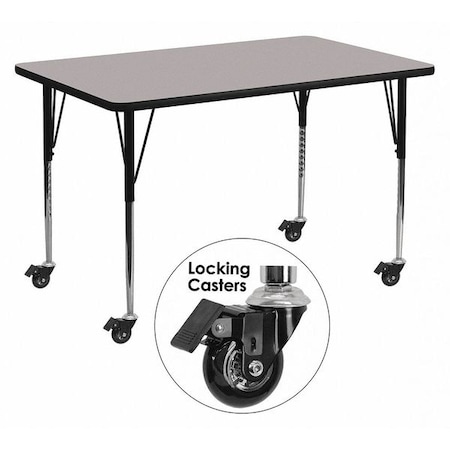 Rectangle Activity Table, Laminate, Grey